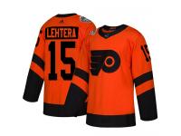 Men's Philadelphia Flyers #15 Jori Lehtera Adidas Orange Authentic 2019 Stadium Series NHL Jersey