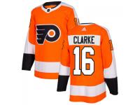 Men's Philadelphia Flyers #16 Bobby Clarke adidas Orange Authentic Jersey