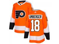 Men's Philadelphia Flyers #18 R. J. Umberger adidas Orange Authentic Jersey