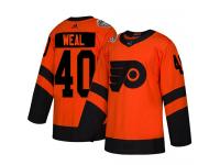 Men's Philadelphia Flyers #40 Jordan Weal Adidas Orange Authentic 2019 Stadium Series NHL Jersey