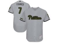 Men's Philadelphia Phillies Maikel Franco Majestic Gray 2017 Memorial Day Authentic Collection Flex Base Player Jersey