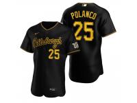 Men's Pittsburgh Pirates Gregory Polanco Nike Black 2020 Alternate Jersey