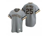 Men's Pittsburgh Pirates Gregory Polanco Nike Gray Cooperstown Collection Road Jersey