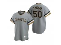 Men's Pittsburgh Pirates Jameson Taillon Nike Gray Cooperstown Collection Road Jersey