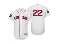 Men's Red Sox 2018 World Series Majestic White Rick Porcello Flex Base Jersey