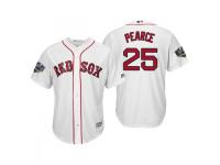 Men's Red Sox 2018 World Series Majestic White Steve Pearce Cool Base Jersey