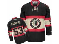 Men's Reebok Chicago Blackhawks #53 Brandon Mashinter Premier Black New Third NHL Jersey