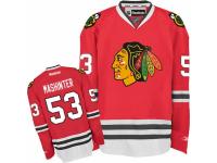Men's Reebok Chicago Blackhawks #53 Brandon Mashinter Premier Red Home NHL Jersey