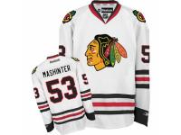 Men's Reebok Chicago Blackhawks #53 Brandon Mashinter Premier White Away NHL Jersey