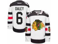 Men's Reebok Chicago Blackhawks #6 Trevor Daley Premier White 2016 Stadium Series NHL Jersey