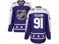 Men's Reebok Dallas Stars #91 Tyler Seguin Purple Central Division 2017 All-Star NHL Jersey