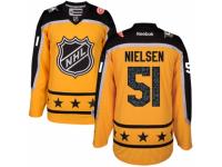 Men's Reebok Detroit Red Wings #51 Frans Nielsen Yellow Atlantic Division 2017 All-Star NHL Jersey