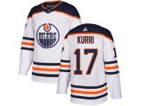 Men's Reebok Edmonton Oilers #17 Jari Kurri White Away Authentic NHL Jersey