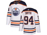 Men's Reebok Edmonton Oilers #94 Ryan Smyth White Away Authentic NHL Jersey