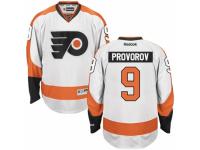Men's Reebok Philadelphia Flyers #9 Ivan Provorov Premier White Away NHL Jersey