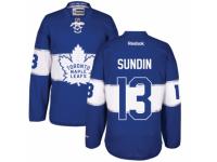 Men's Reebok Toronto Maple Leafs #13 Mats Sundin Premier Royal Blue 2017 Centennial Classic NHL Jersey