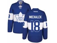 Men's Reebok Toronto Maple Leafs #18 Milan Michalek Premier Royal Blue 2017 Centennial Classic NHL Jersey
