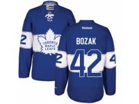 Men's Reebok Toronto Maple Leafs #42 Tyler Bozak Premier Royal Blue 2017 Centennial Classic NHL Jersey