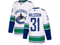 Men's Reebok Vancouver Canucks #31 Anders Nilsson White Away Authentic NHL Jersey