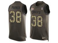 Men's Ron Parker #38 Nike Green Jersey - NFL Kansas City Chiefs Salute to Service Tank Top