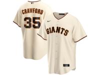 Men's San Francisco Giants Brandon Crawford Nike Cream Home 2020 Player Jersey