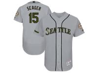 Men's Seattle Mariners Kyle Seager Majestic Gray 2017 Memorial Day Authentic Collection Flex Base Player Jersey