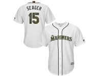 Men's Seattle Mariners Kyle Seager Majestic White 2016 Fashion Memorial Day Cool Base Jersey
