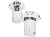 Men's Seattle Mariners Kyle Seager Majestic White Fashion 2016 Memorial Day Flex Base Jersey