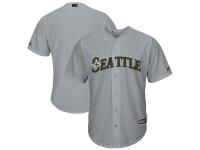 Men's Seattle Mariners Majestic Gray 2017 Memorial Day Cool Base Team Jersey