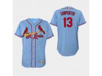 Men's St. Louis Cardinals #13 Horizon Blue Matt Carpenter Authentic Collection Alternate 2019 Flex Base Jersey
