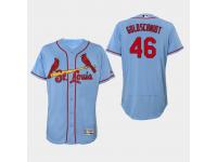 Men's St. Louis Cardinals #46 Horizon Blue Paul Goldschmidt Authentic Collection Alternate 2019 Flex Base Jersey