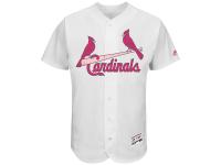 Men's St. Louis Cardinals Majestic White Home 2016 Mother's Day Flex Base Team Jersey