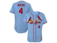 Men's St. Louis Cardinals Yadier Molina Majestic Horizon Blue Alternate Flex Base Authentic Collection Player Jersey