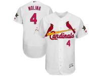 Men's St. Louis Cardinals Yadier Molina Majestic White 2017 MLB All-Star Game Authentic Flex Base Jersey