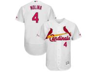 Men's St. Louis Cardinals Yadier Molina Majestic White Home Flex Base Authentic Collection Player Jersey