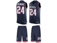 Men's Stephon Gilmore #24 Nike Navy Blue Jersey - NFL New England Patriots Tank Top Suit