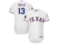 Men's Texas Rangers Joey Gallo Majestic White Final Season Stadium Patch Home Flex Base Player Jersey