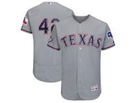 Men's Texas Rangers Majestic Gray 2018 Jackie Robinson Day Authentic Flex Base Jersey