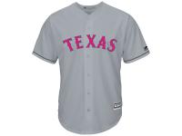 Men's Texas Rangers Majestic Gray Fashion 2016 Mother's Day Cool Base Replica Team Jersey