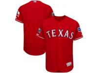 Men's Texas Rangers Majestic Scarlet Final Season Stadium Patch Alternate Flex Base Team Jersey