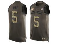 Men's Tress Way #5 Nike Green Jersey - NFL Washington Redskins Salute to Service Tank Top