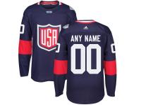 Men's US Hockey adidas Navy World Cup of Hockey 2016 Premier Custom Jersey