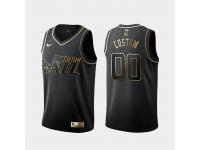 Men's Utah Jazz #00 Custom Black Golden Edition Jersey With Any Name And Number