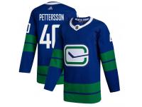 Men's Vancouver Canucks #40 Elias Pettersson Royal Blue Alternate Hockey Jersey