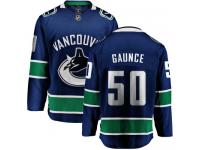 Men's Vancouver Canucks #50 Brendan Gaunce Blue Home Breakaway NHL Jersey