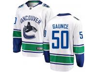 Men's Vancouver Canucks #50 Brendan Gaunce White Away Breakaway NHL Jersey