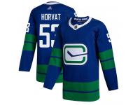 Men's Vancouver Canucks #53 Bo Horvat Royal Blue Alternate Hockey Jersey
