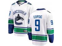 Men's Vancouver Canucks #9 Brendan Leipsic White Away Breakaway NHL Jersey