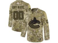 Men's Vancouver Canucks Adidas Customized Limited 2019 Camo Salute to Service Jersey