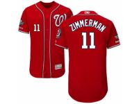 Men's Washington Nationals #11 Ryan Zimmerman Red Alternate Flex Base Collection 2019 World Series Champions Baseball Jersey